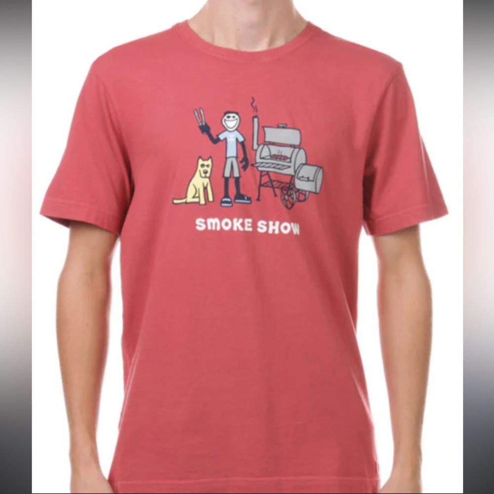 Life’s Good Men’s XL Smoke Show Grill Stick Figure Graphic T-shirt